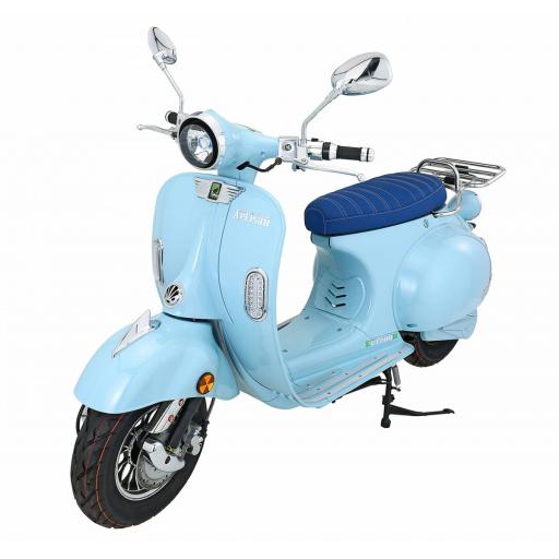 Artisan EV2000R Electric Scooter Dusk Blue Front Left