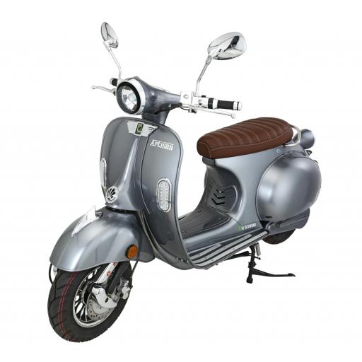 Artisan EV2000R Electric Scooter Storm Grey Front Left