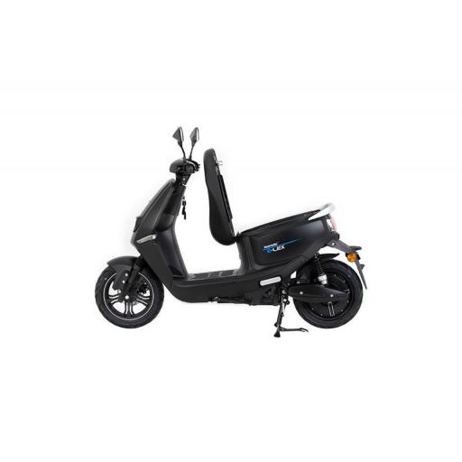 Yadea E-Lex Electric Moped Black Left Open Seat.jpg